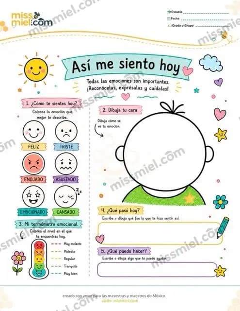 Ficha: Así me siento hoy