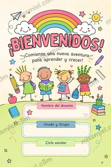 Lona reutilizable: ¡Bienvenidos!